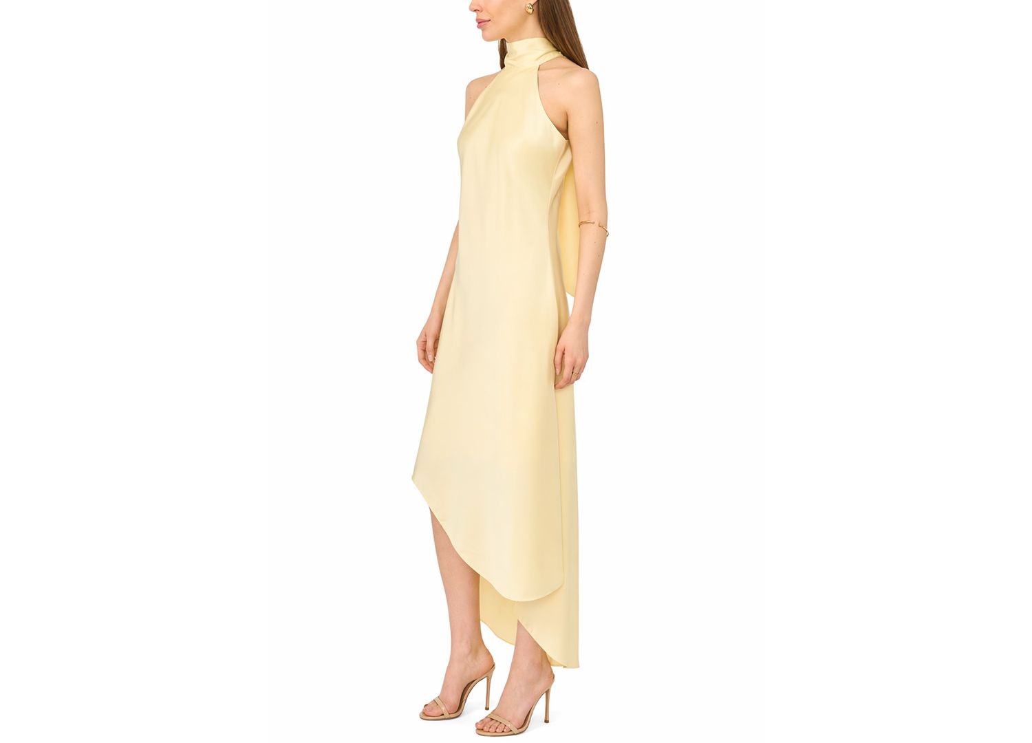 Women's Draped Tie-Back Halter Dress