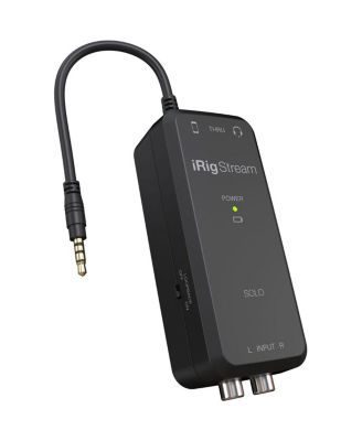 iRig Stream Solo Ultracompact 3x1 TRRS Audio Interface for Smartphones and Tablets