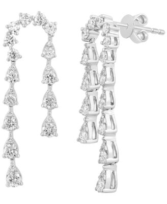 Lab Grown Diamond Drop Earrings (1-1/6 ct. t.w.) in 14k White Gold