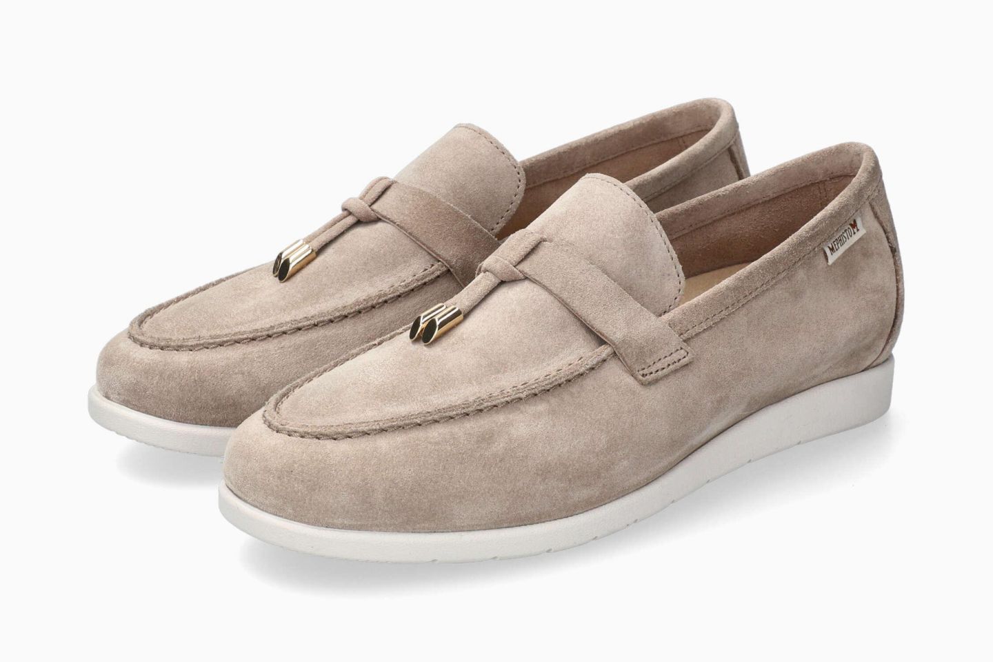 Женские туфли Mephisto Valenza Taupe Suede Loafer, цвет: Серо-коричневый — фото 2