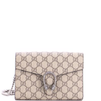 Small Dionysus Chain Wallet GG Coated Canvas
