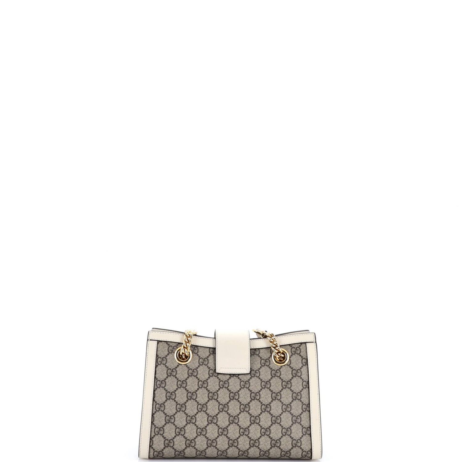 Small Padlock Chain Tote GG Coated Canvas with Leather