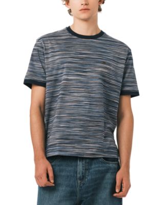 Men's Horizontal Stripe Pattern T-Shirt 