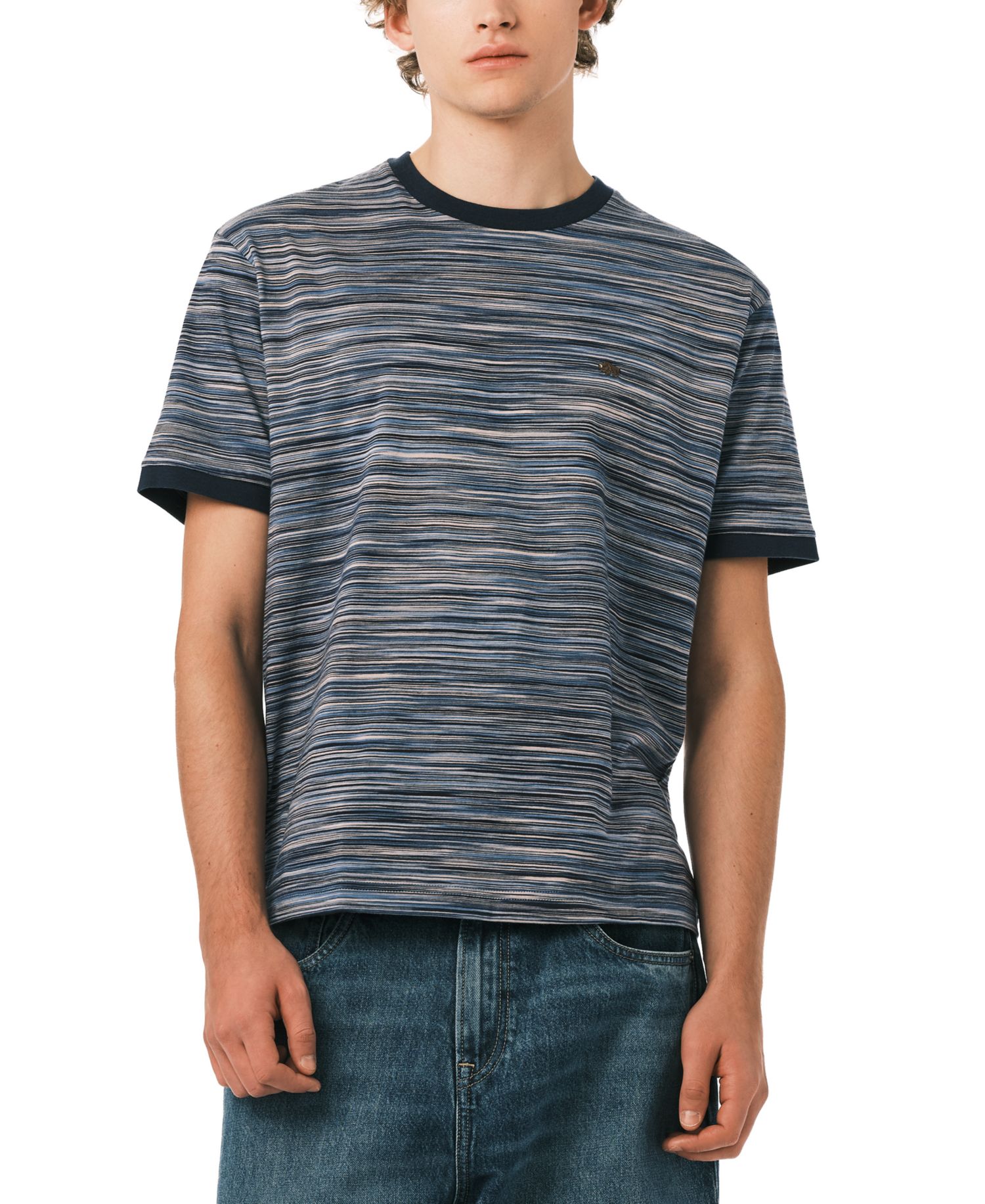 Men's Horizontal Stripe Pattern T-Shirt