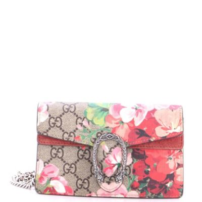 Super Mini Dionysus Bag Blooms Print GG Coated Canvas