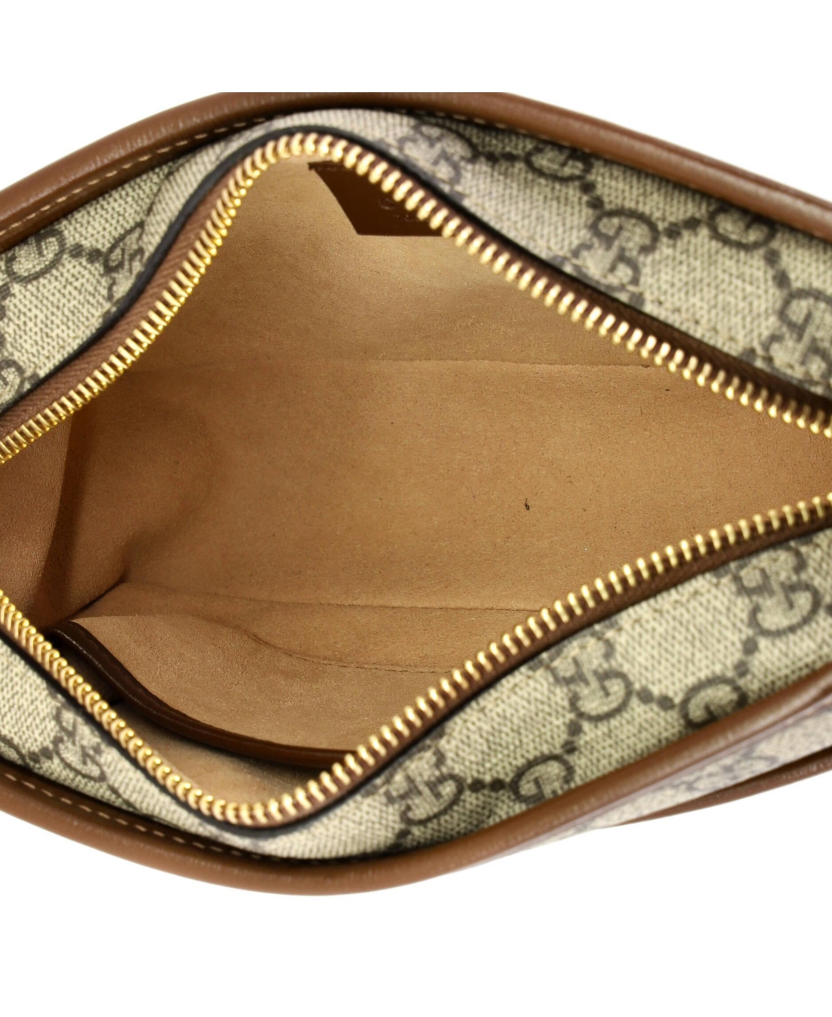 Pre-Owned Gucci Mini Interlocking G Patch Camera Bag Gg Coated Canvas