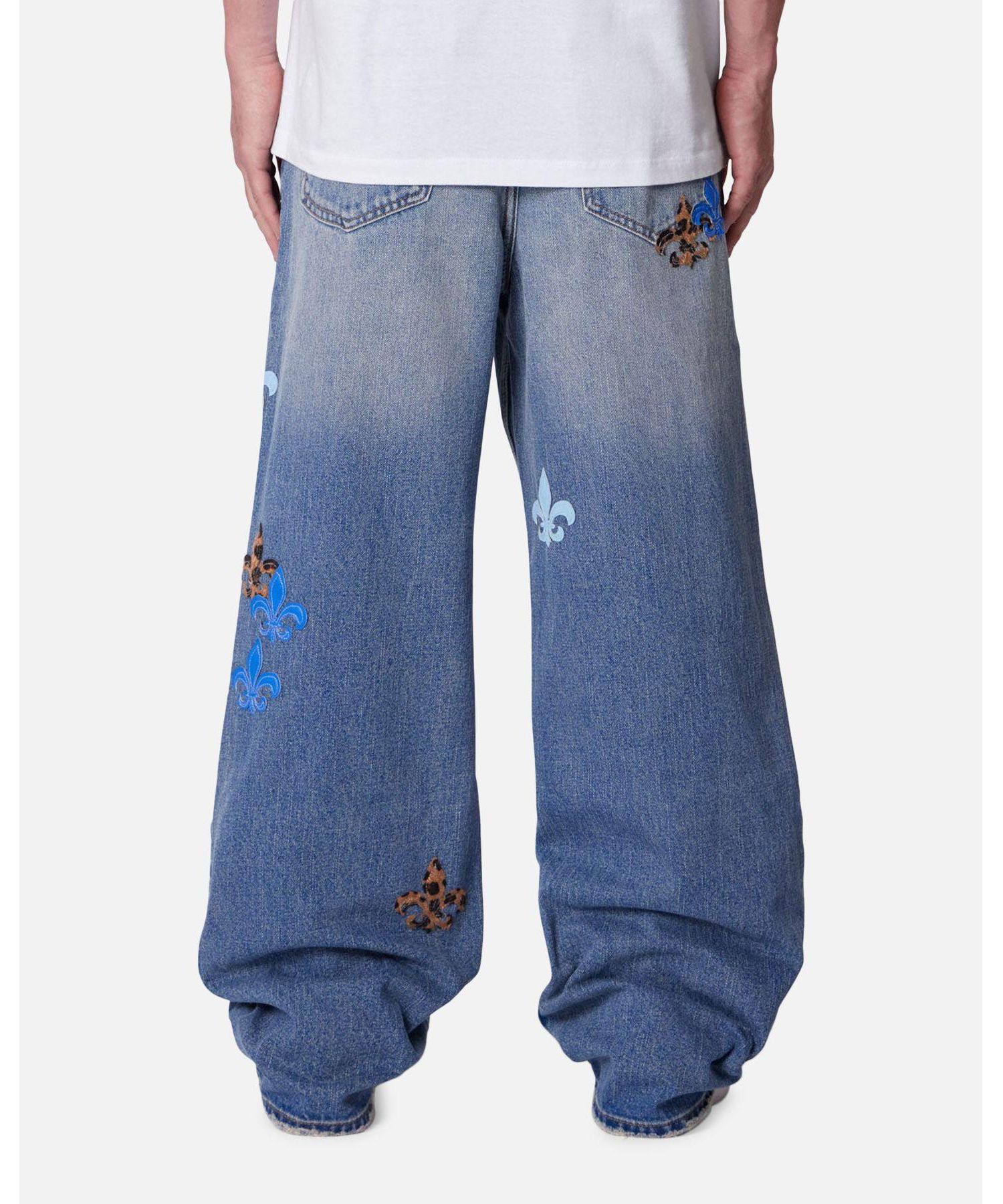 Men's Ultra Baggy Fleur Patch Jeans