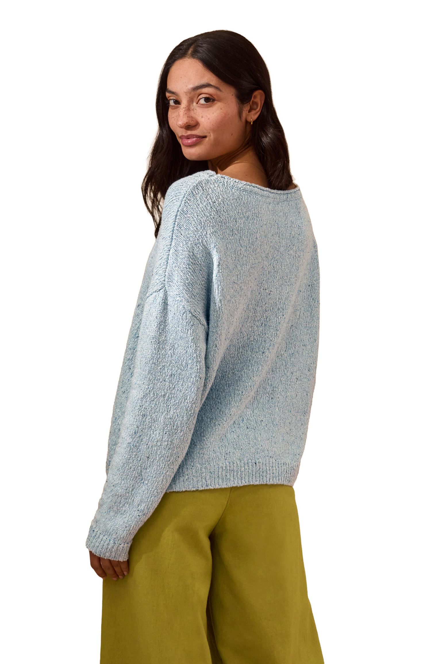Women's Silk Blend Boat Neck Sweater