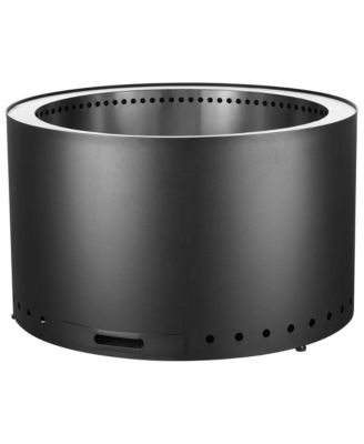 Smokeless Fire Pit Stove 28 inch Round Wood Burning Outdoor Stainless Steel
