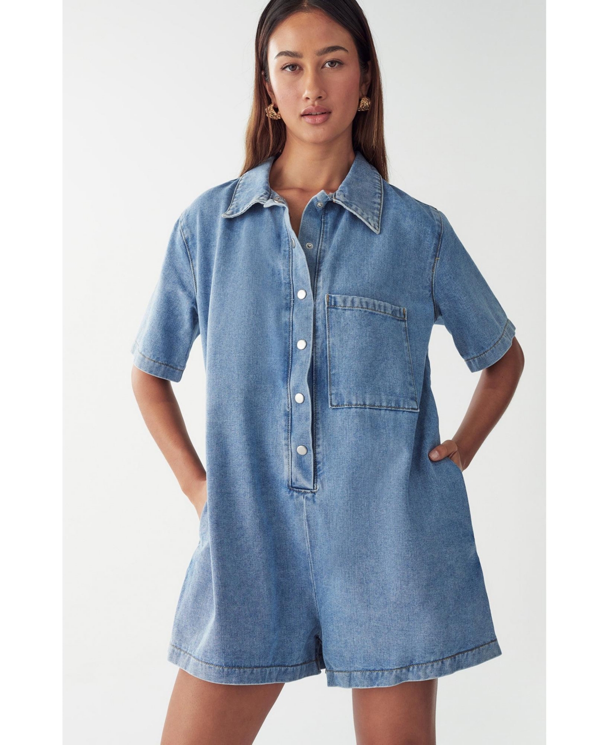 St Mrlo Women's Denim Romper