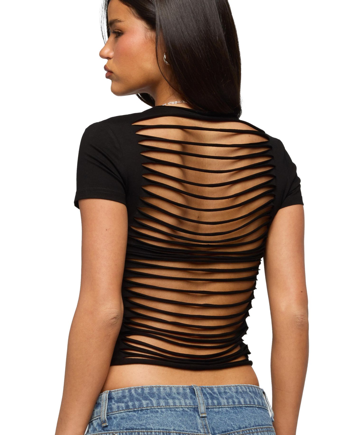 Women's Izabelle Shredded Back T Shirt