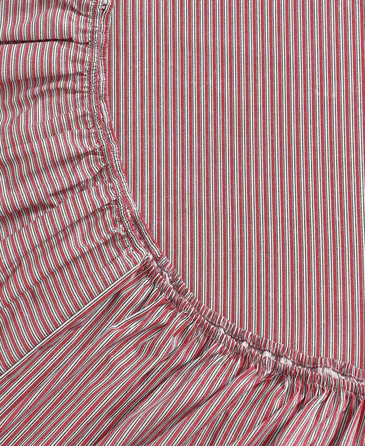 Tommy Hilfiger Highland Ticking 300-Thread Count Stripe Cotton Percale Fitted Sheet