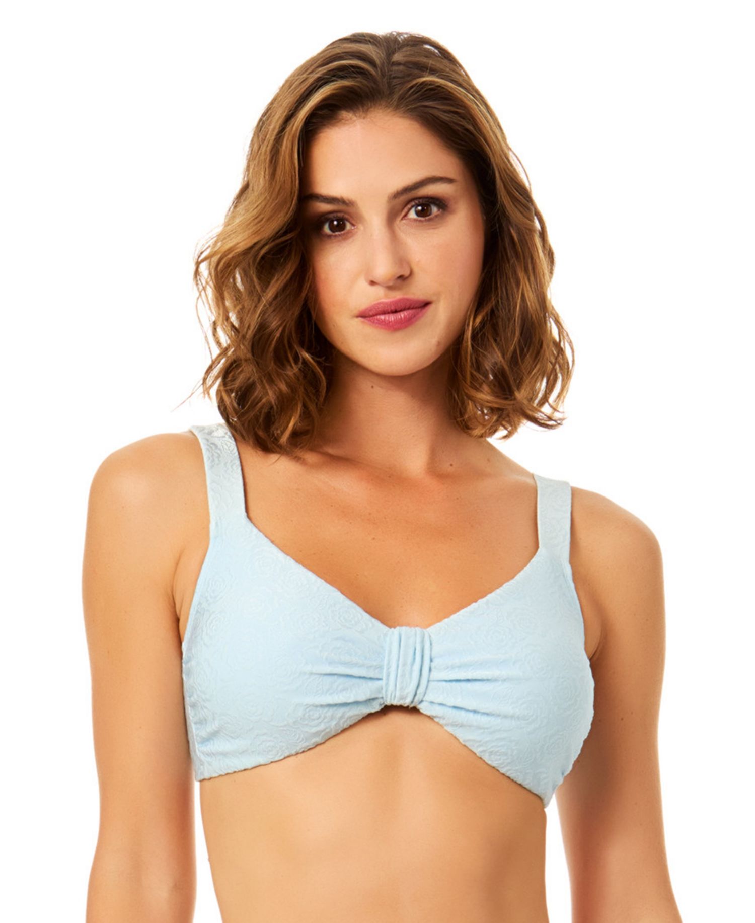 Women's V-Neck Adjustable Straps Knot Bikini Top