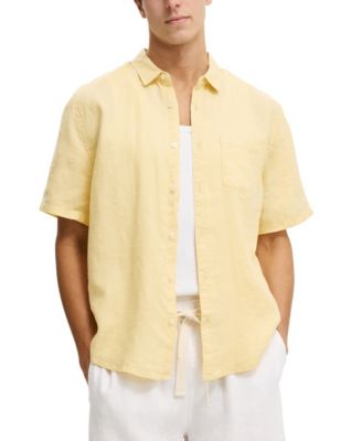 Men's Relaxed Linen Short-Sleeve Shirt