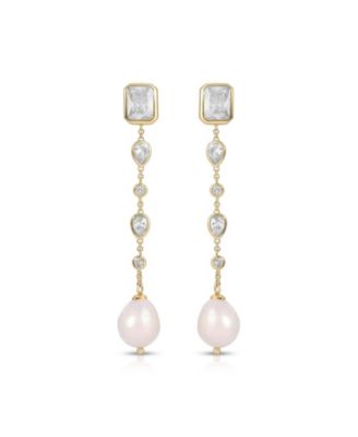 Gleaming Gem Linear Drop Earrings