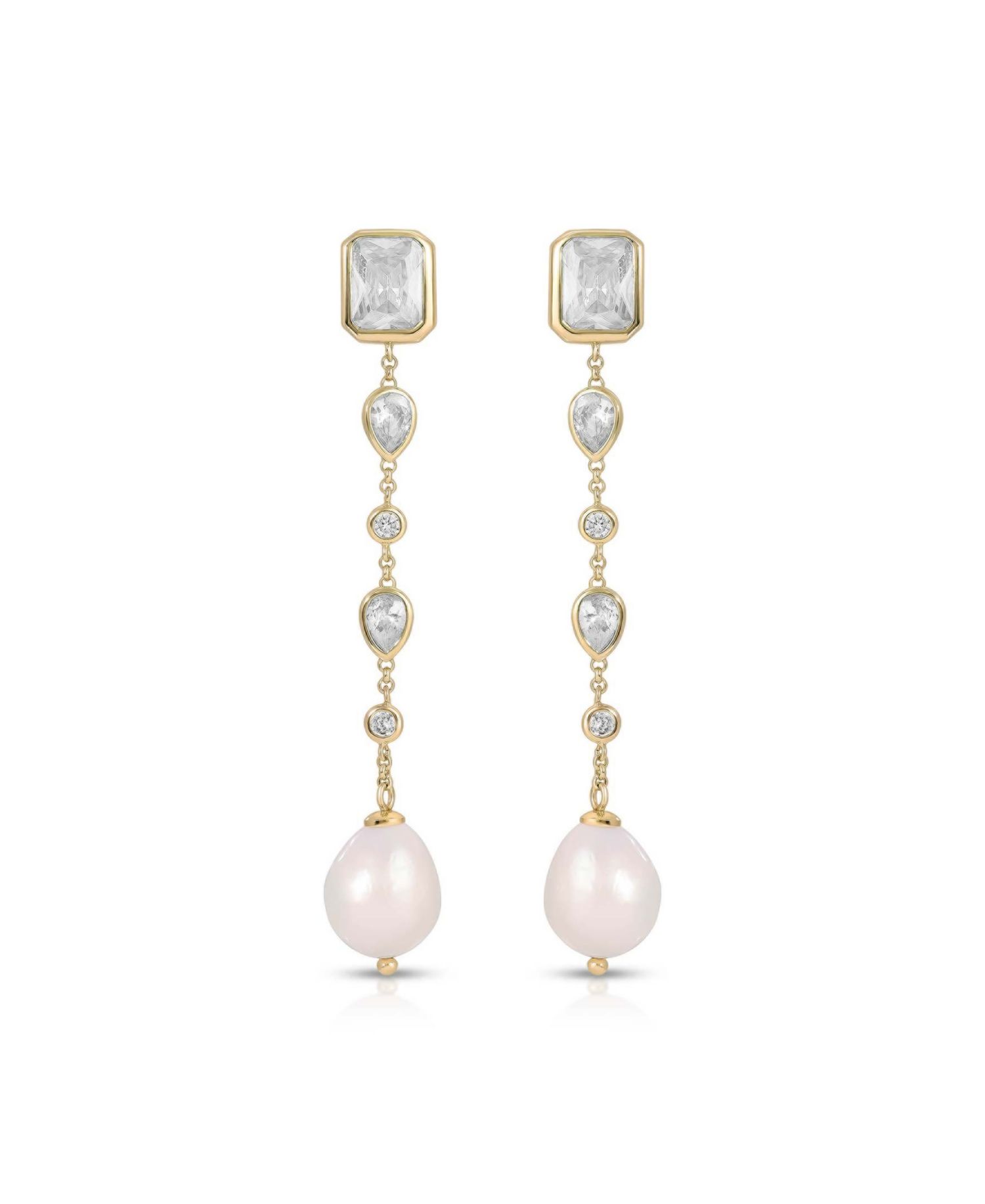 Gleaming Gem Linear Drop Earrings