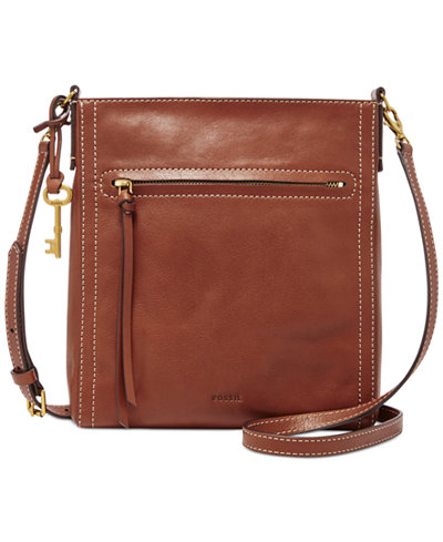 Fossil Emma North South Leather Crossbody