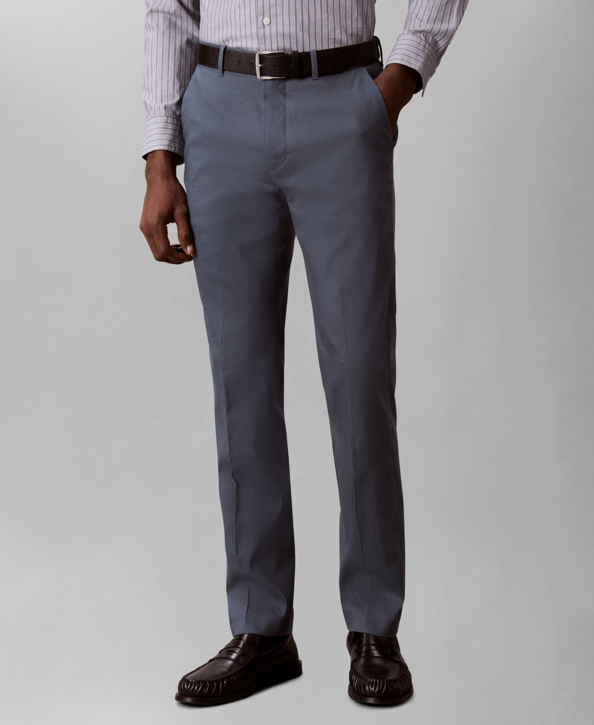 Calvin Klein Men's Linen Blend Slim-Fit Pants