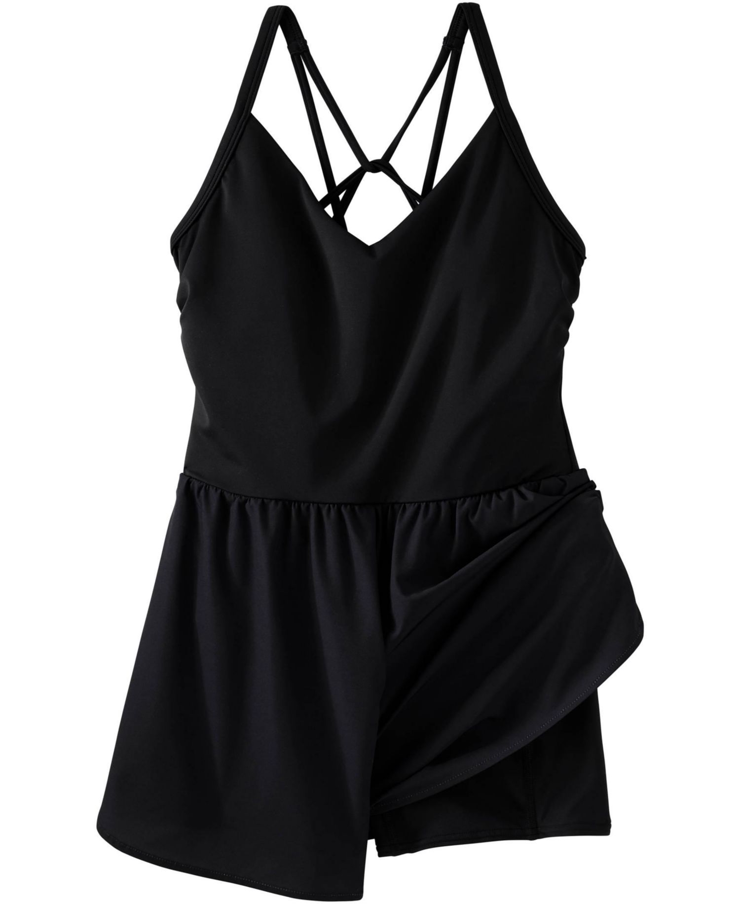 Women's Tugless V-Neck Strappy X-Back Swim Romper