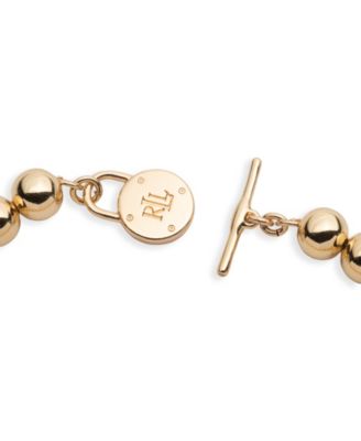 Lauren Ralph Lauren Gold-Tone Logo Beaded 17