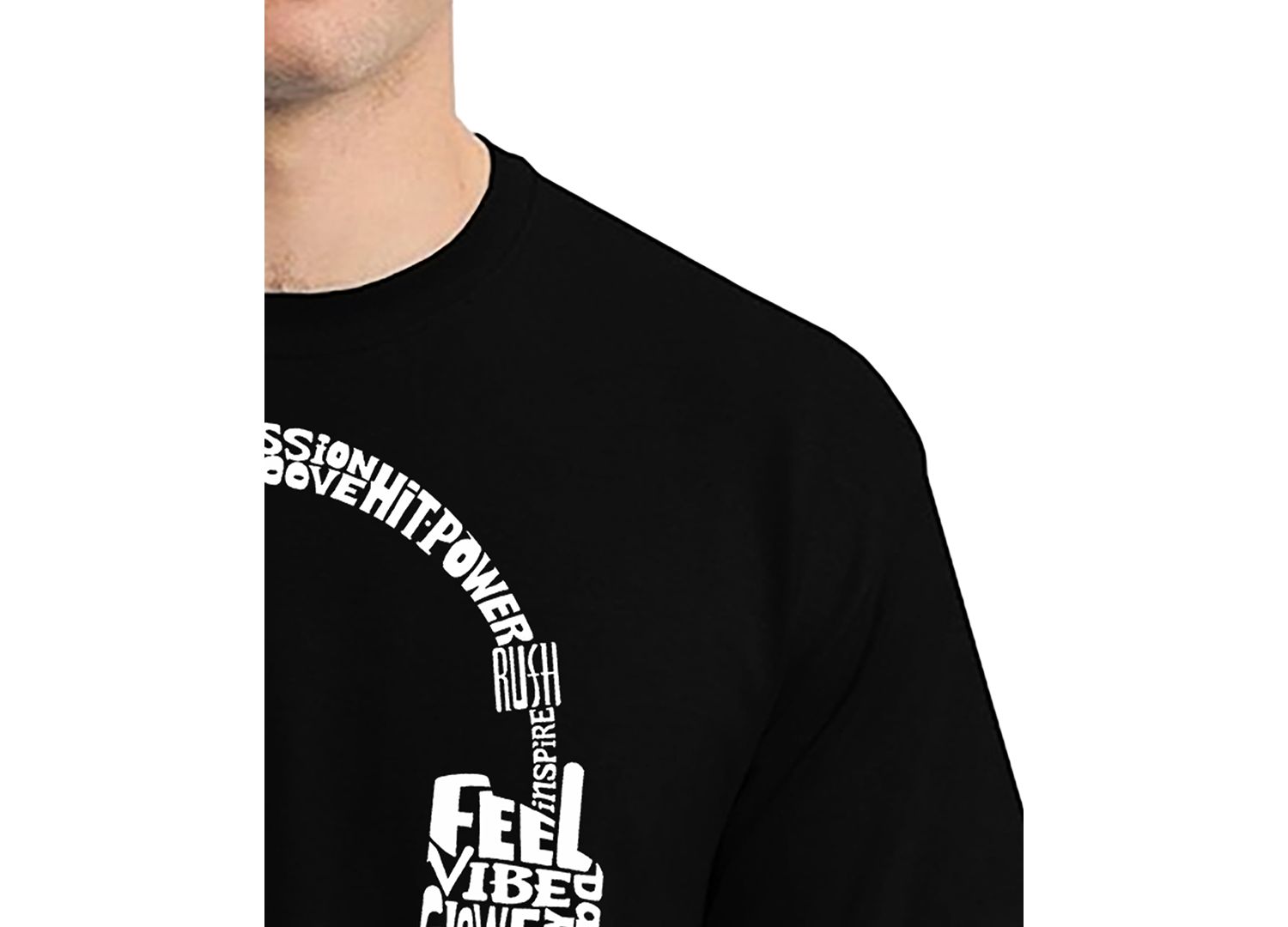 Men's Headphones Word Art T-Shirt