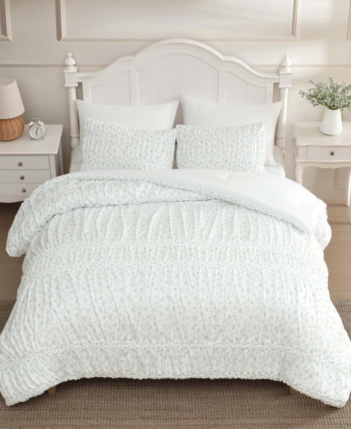 Laura Ashley Rosebuddies Microfiber 3-Pc. Comforter Set