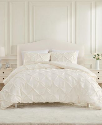 Laura Ashley Pintuck Solid Satin 2-Piece Comforter Set, Twin XL