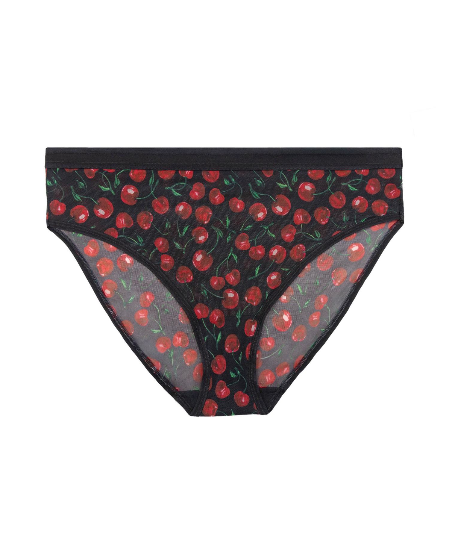Women's Sheer Mesh High Cut Brief Panty