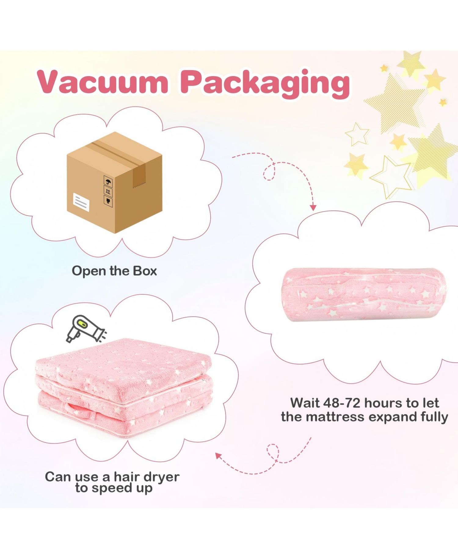 Foldable Floor Mattress for Kids with Washable Cover