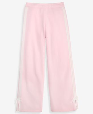 Girls' XS-XL Bow-Detail Wide-Leg Fleece Sweatpants
