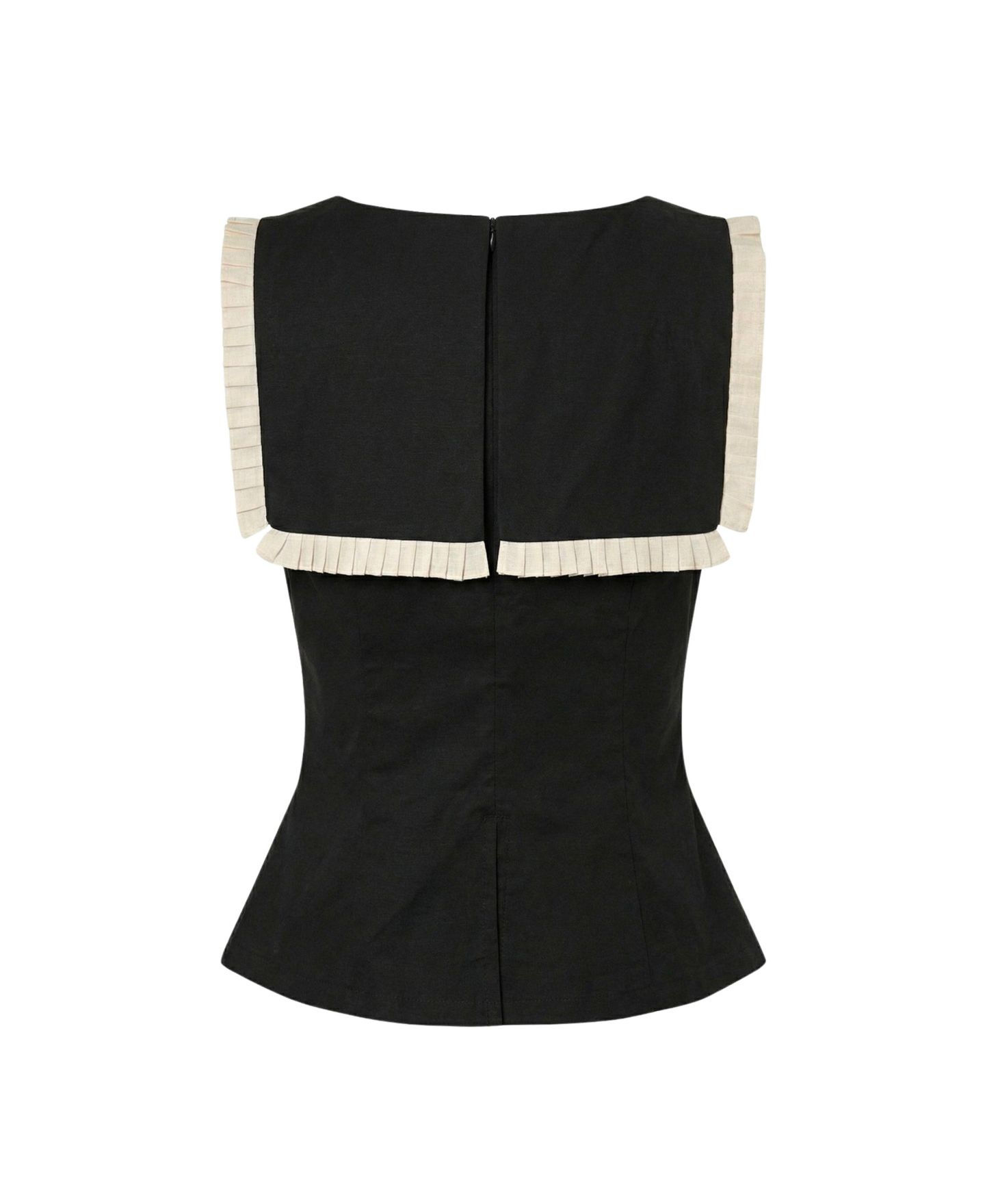 Женский топ Modenaire Sleeveless Ruffle-Trim Peplum, цвет: Чёрный — фото 7
