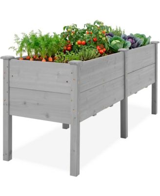 Raised Garden Bed, Extra Deep  Depth, Elevated Wood Planter Stand
