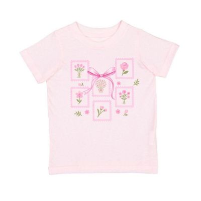 Sweet Wink Little Girls Bouquet Bow Short Sleeve T-Shirt - Ballet pink 29$