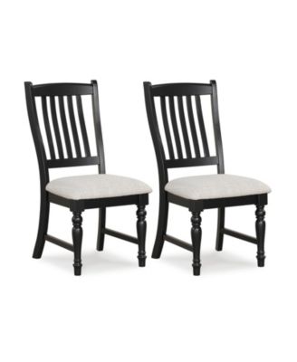 Dining Chair Set of 2 Side Chairs with Solid Wood Legs