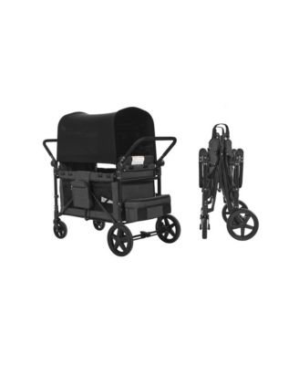 4 Seat Wagon Stroller 330 lb Foldable Push Pull with Canopy