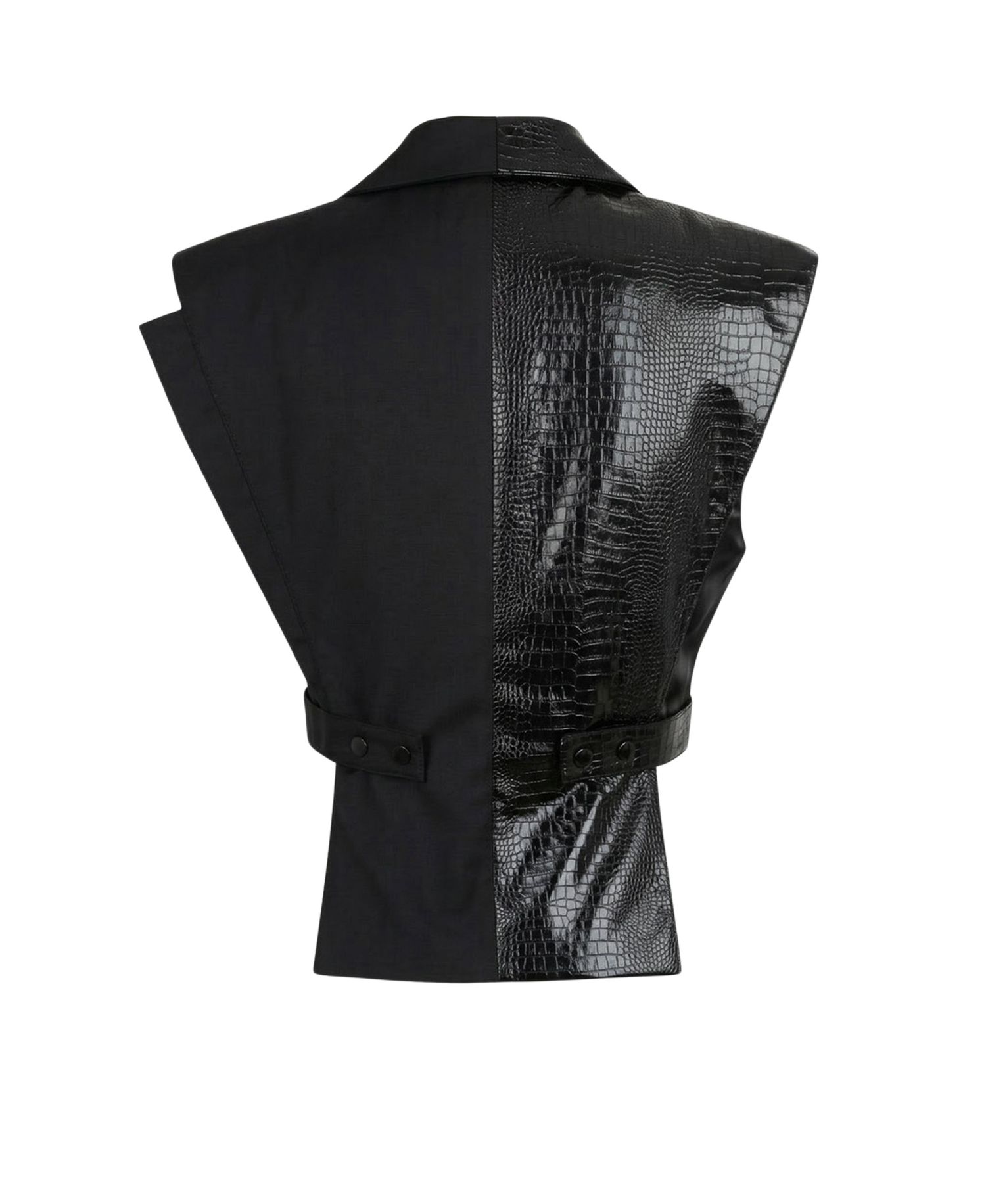 Women's Mixed Texture Sleeveless Blazer