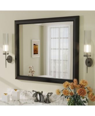 32" x 36" Inch Thick Metal Framed Wall Mirrors for Bedroom, Rectangle Wall-Mounted Mirrors