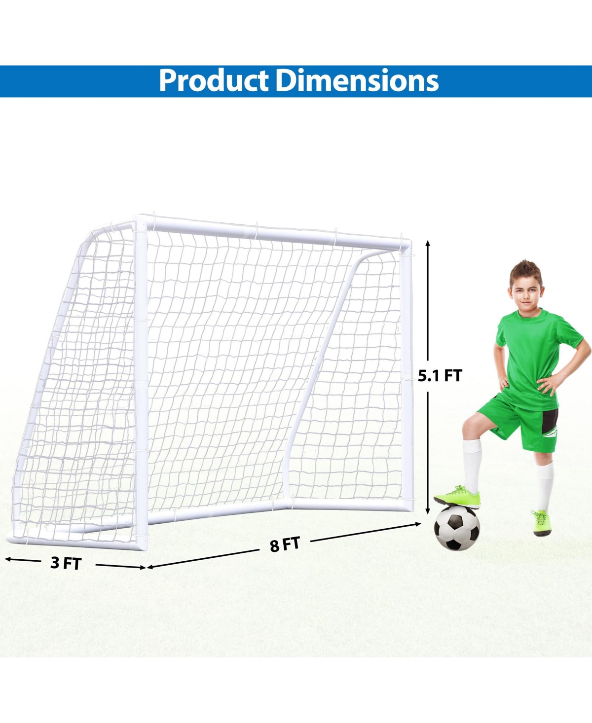 Gnuadz Portable Soccer Goal Backyard Net Frame Outdoor Sports Gifts