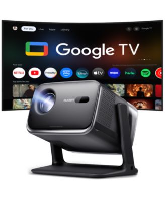 Portable Movie Projector with Google TV Built-in, 500 ANSI Lumens, 4K Support, 20W Speakers with DoIby Audio, TOF Auto Focus