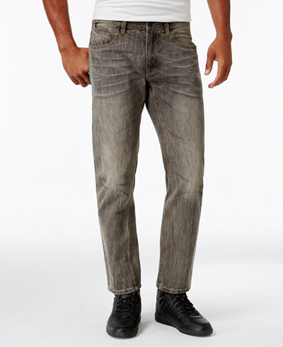 Sean John Men's Bedford Classic Straight Fit Sandstorm Jeans, Only at Macy's
