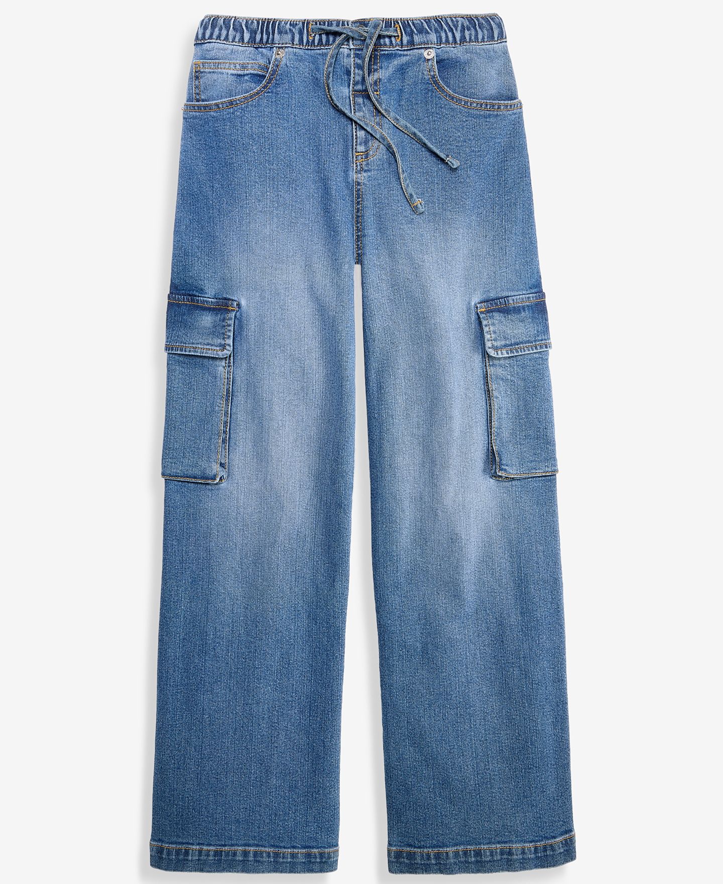 Джинсы Epic Threads Medium-Wash Cargo Jeans для девочек, цвет: Средняя варка — фото 1