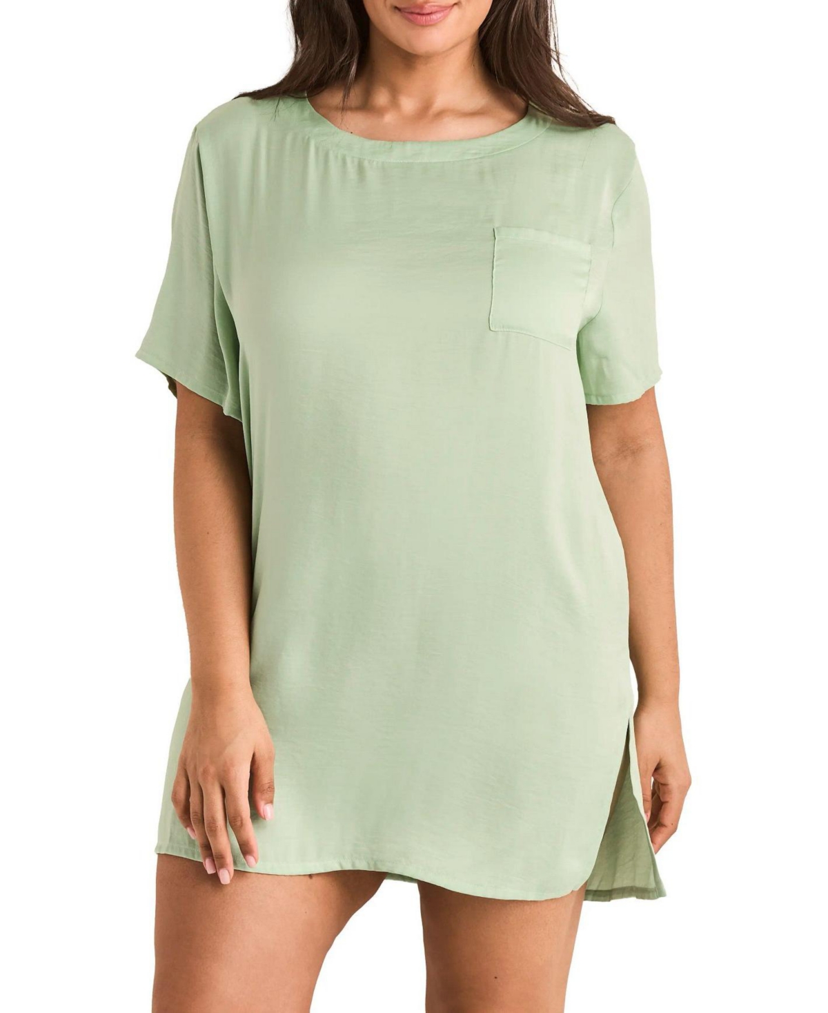 Plus Size Krysta Sleepshirt - Floral beige