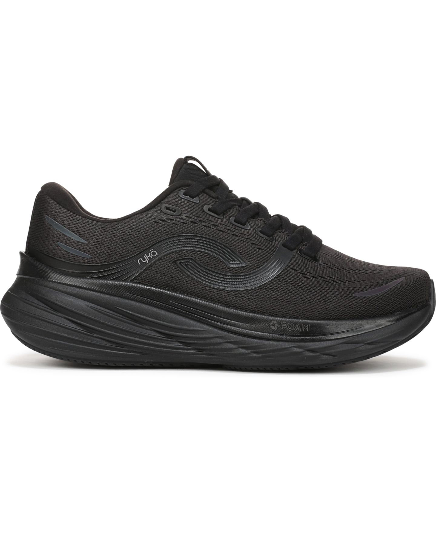 Женские кроссовки Ryka Premium Windswift Lx Road Lace-Up, цвет: Чёрный сетчатый, вариант 1 — фото 2