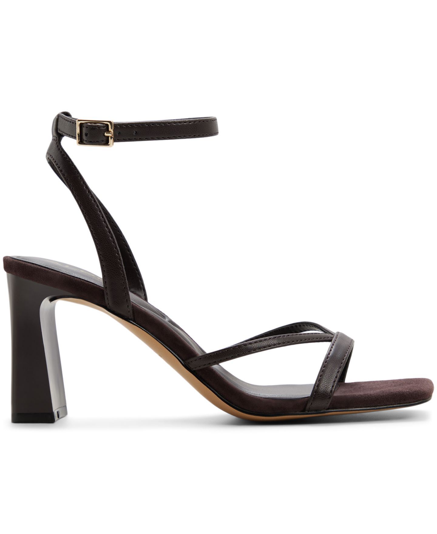 Женские сандалии ALDO Stellare Square Toe Dress Sandals, цвет: Тёмный коричневый гладкий — фото 2