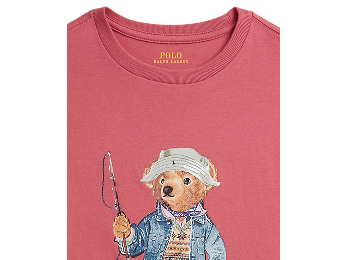 Футболка Polo Ralph Lauren Polo Bear Jersey для мальчиков, цвет: Ягодный — фото 3