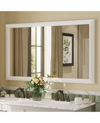 55" x 32" Inch Thick Metal Framed Wall Mirrors for Bedroom, Rectangle Wall-Mounted Mirrors