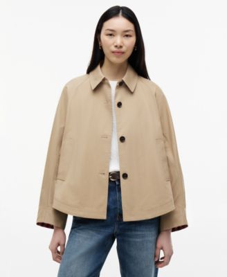 Women's Cotton Collared Long-Sleeve Jacket