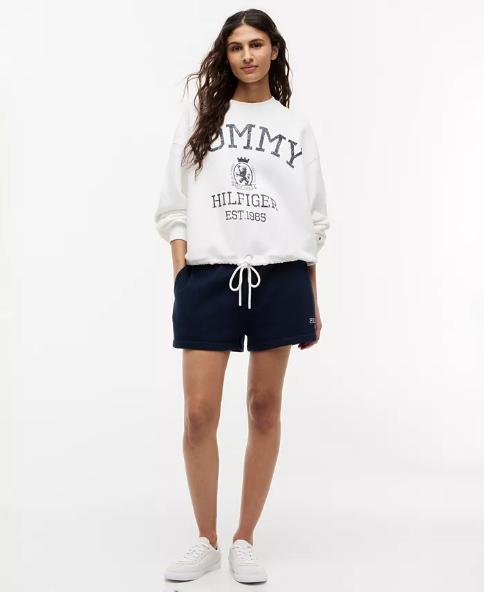 Women's Cotton-Blend Round Neck Sweatshirt - thumbnail 6