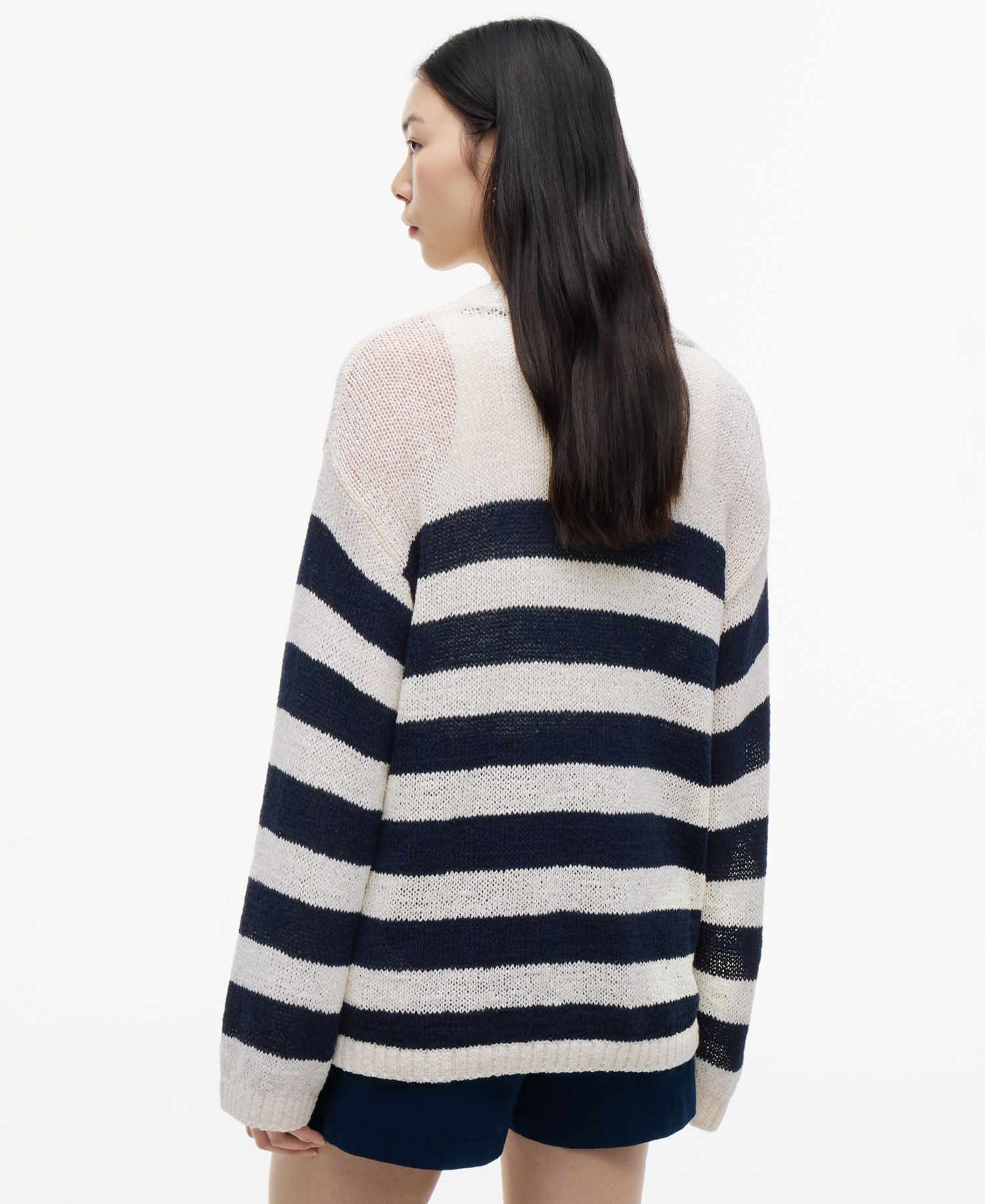 Women's Cotton Nautical Stripe Sweater