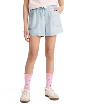 Girls' 7-16 Denim Parachute Shorts